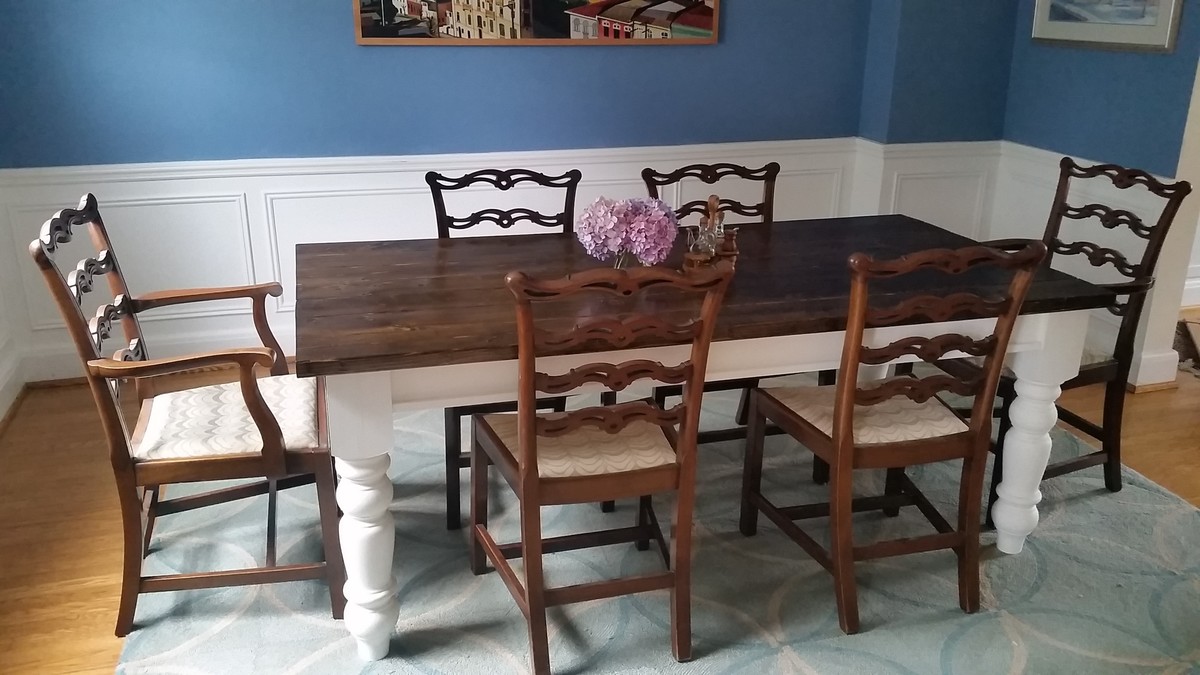 Ana white deals husky farmhouse table